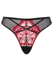 Ann Summers Red Nightfall Floral Lace Brazilian Knickers - Image 5 of 5