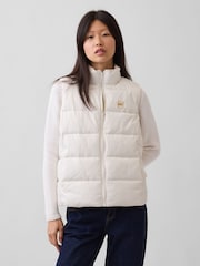 Gap White Relaxed Puffer Gilet - Image 1 of 4