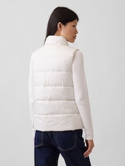 Gap White Relaxed Puffer Gilet - Image 2 of 4