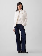 Gap White Relaxed Puffer Gilet - Image 3 of 4