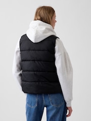 Gap Black Relaxed Puffer Gilet - Image 2 of 4