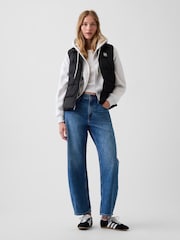 Gap Black Relaxed Puffer Gilet - Image 3 of 4