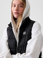 Gap Black Relaxed Puffer Gilet - Image 4 of 4