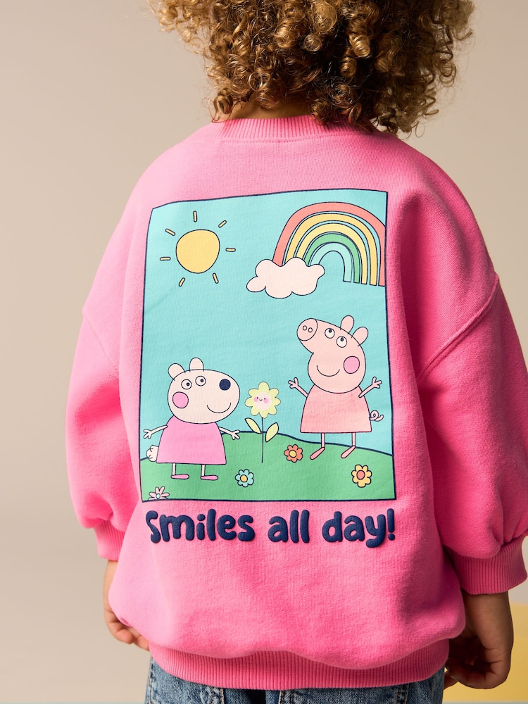 Różowy - Bluza z kapturem Peppa Pig z wycięciem pod szyją (3 miesięcy – 7 lat) - Image 1 of 8