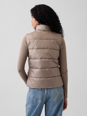 Gap Beige Relaxed Puffer Gilet - Image 2 of 4