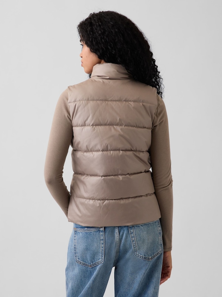 Gap Beige Relaxed Puffer Gilet - Image 2 of 4