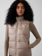 Gap Beige Relaxed Puffer Gilet - Image 4 of 4