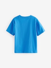 White/Grey/Blue/Orange 100% Cotton Short Sleeve T-Shirts 4 Pack (3mths-7yrs) - Image 6 of 7