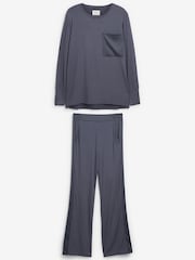 Charcoal Grey Wide Leg Pyjamas - Image 2 of 4