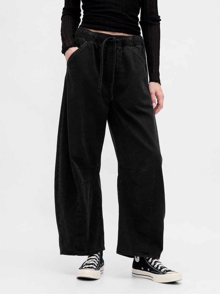 Noir - Gap Jeansde fer à cheval facile à taille mi-haute - Image 2 de 7