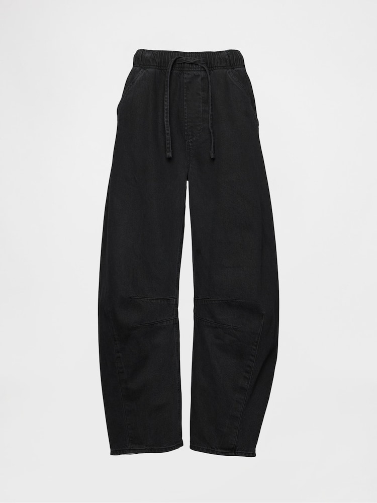 Noir - Gap Jeansde fer à cheval facile à taille mi-haute - Image 7 de 7