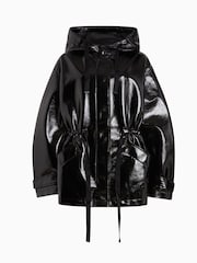 AllSaints Black Kelsie Shine Jacket - Image 9 of 9
