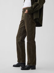 Gap Green Mid Rise Straight Taper Jeans - Image 3 of 6