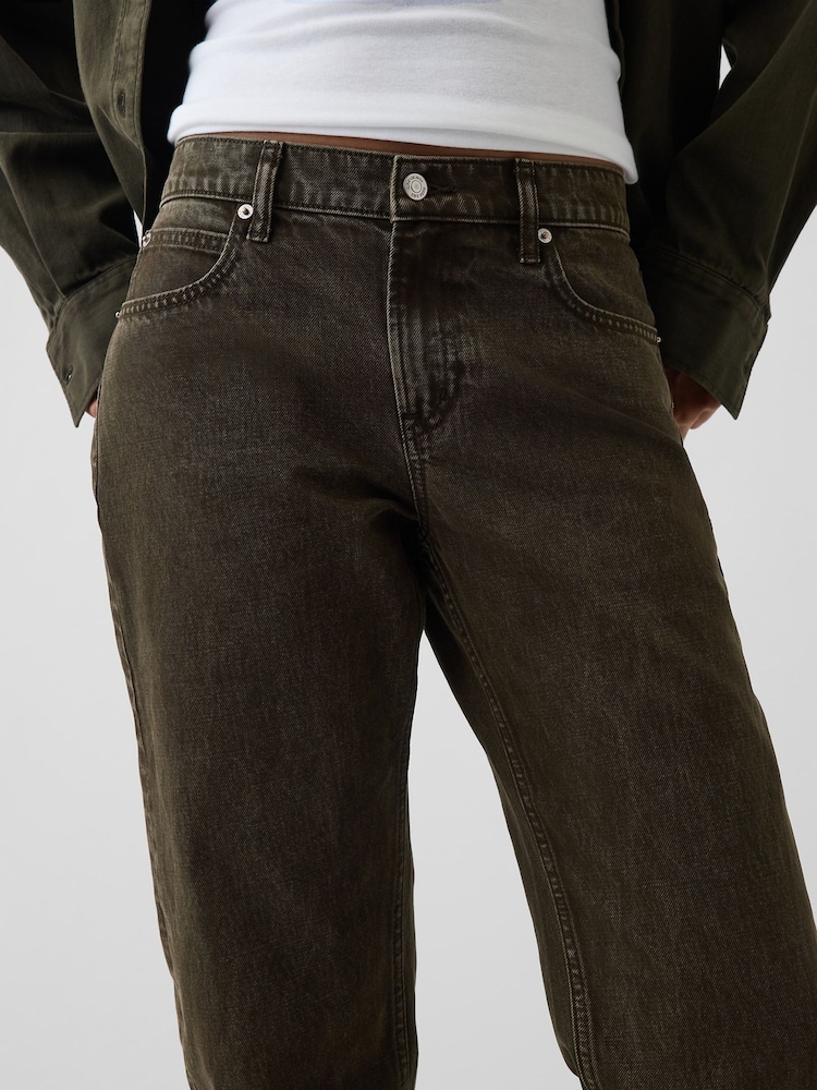 Gap Green Mid Rise Straight Taper Jeans - Image 6 of 6