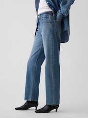 Gap Mid Wash Mid Rise Straight Taper Jeans - Image 3 of 5