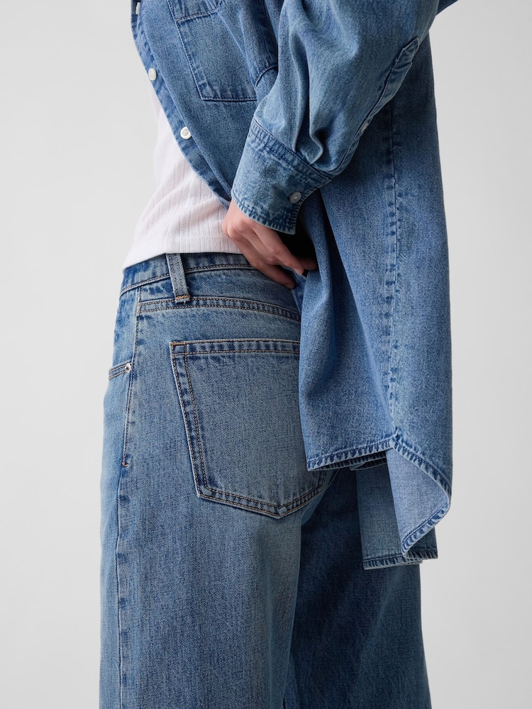 Gap Mid Wash Mid Rise Straight Taper Jeans - Image 5 of 5 Gap Mid Wash Mid Rise Straight Taper Jeans - Image 5 of 5