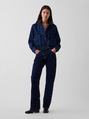 Gap Dark Wash Mid Rise Straight Taper Jeans - Image 4 of 6