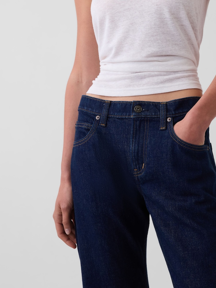 Gap Dark Wash Mid Rise Straight Taper Jeans - Image 6 of 6 Gap Dark Wash Mid Rise Straight Taper Jeans - Image 6 of 6