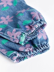 Printed Denim Floral Baby Jacket, Jeans And T-Shirt 3 Piece Set - Image 5 of 9