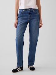 Gap Medium Indigo Mid Rise Straight Taper Jeans - Image 2 of 6