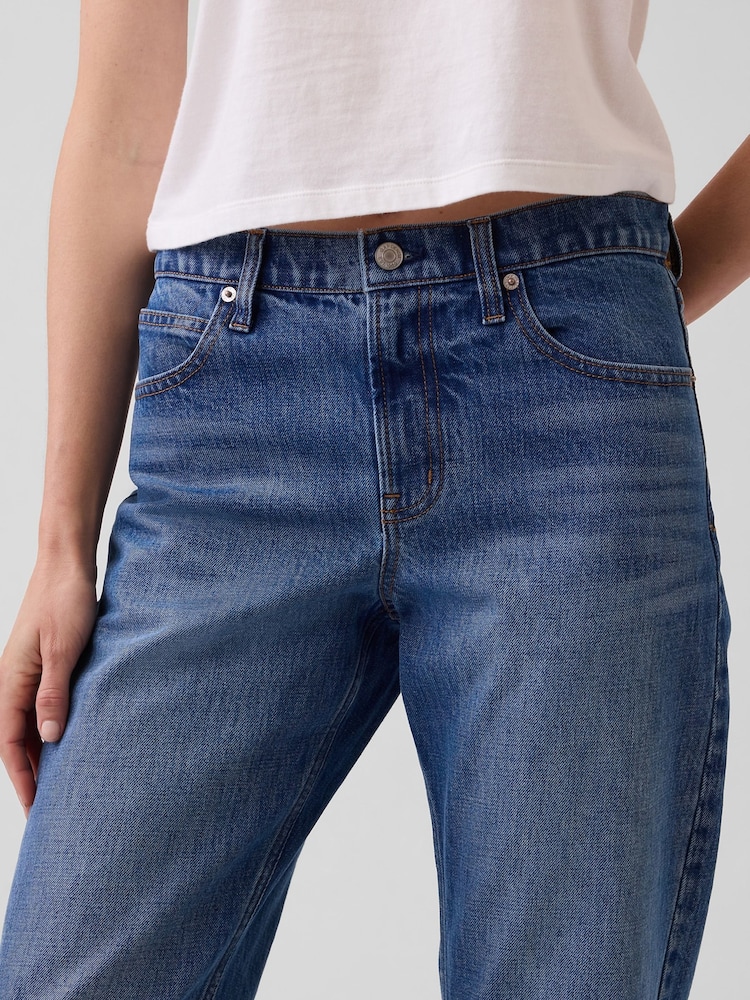 Gap Medium Indigo Mid Rise Straight Taper Jeans - Image 6 of 6 Gap Medium Indigo Mid Rise Straight Taper Jeans - Image 6 of 6