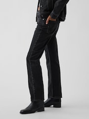 Gap Black Mid Rise Straight Taper Jeans - Image 3 of 5