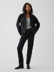 Gap Black Mid Rise Straight Taper Jeans - Image 4 of 5