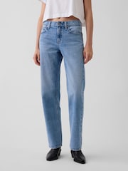 Gap Light Wash Mid Rise Straight Taper Jeans - Image 1 of 5