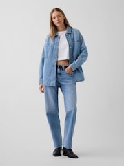 Gap Light Wash Mid Rise Straight Taper Jeans - Image 4 of 5