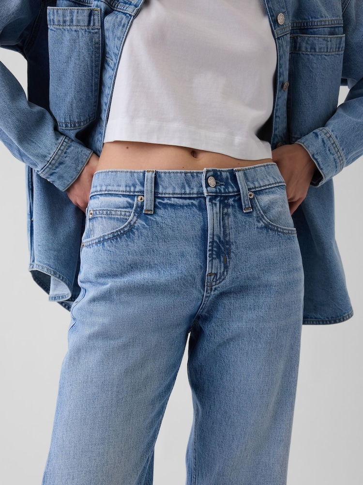 Gap Light Wash Mid Rise Straight Taper Jeans - Image 5 of 5 Gap Light Wash Mid Rise Straight Taper Jeans - Image 5 of 5