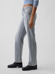 Gap Grey Mid Rise Straight Taper Jeans - Image 3 of 5