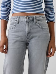 Gap Grey Mid Rise Straight Taper Jeans - Image 5 of 5