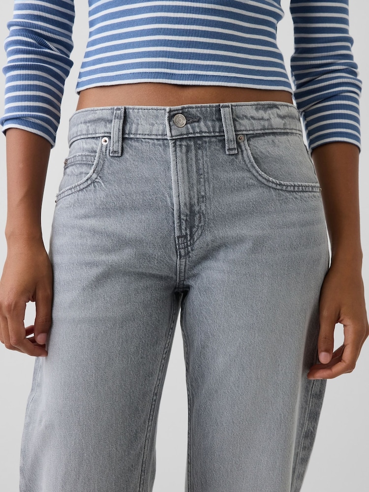 Gap Grey Mid Rise Straight Taper Jeans - Image 5 of 5 Gap Grey Mid Rise Straight Taper Jeans - Image 5 of 5