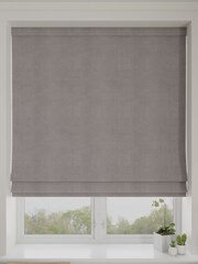 Mauve Purple Soft Velour Made To Measure Roman Blind - Image 1 of 6