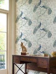 Laura Ashley Midnight Belvedere A4 Wallpaper Sample - Image 1 of 2