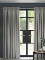 Silver 100% Cotton Made To Measure Curtains - Image 1 of 9