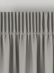 Silver 100% Cotton Made To Measure Curtains - Image 5 of 9