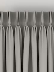 Silver 100% Cotton Made To Measure Curtains - Image 6 of 9