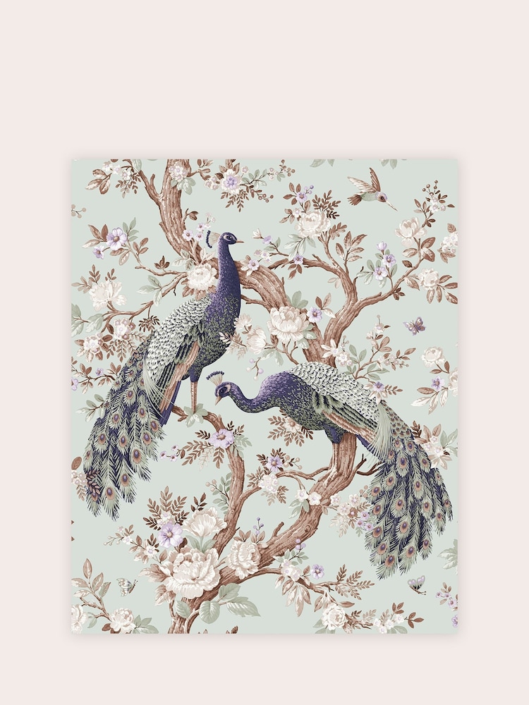 Laura Ashley Duck Egg Belvedere A4 Wallpaper Sample - Image 2 of 2
