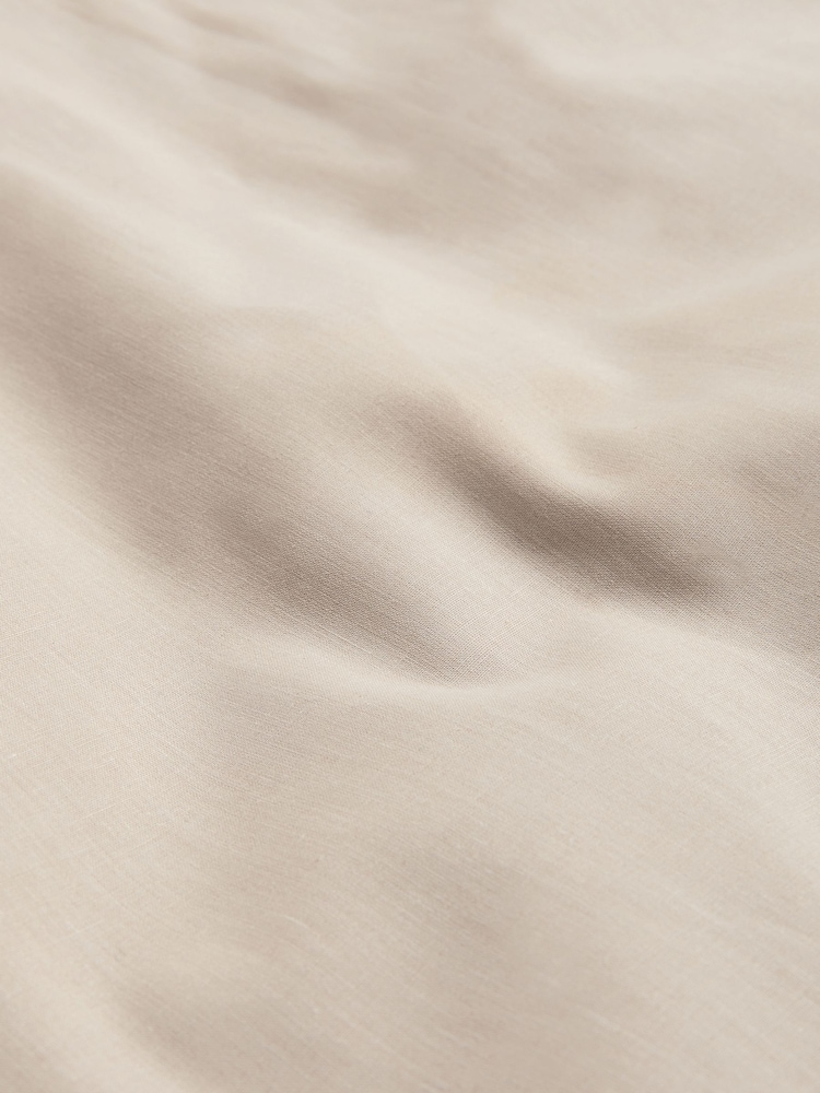 Natural Pure 100% Cotton 144 Thread Count Duvet Cover and Pillowcase Set - Image 3 of 3