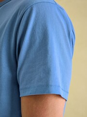 Joules Flynn Blue Jersey Crew Neck T-Shirt - Image 5 of 6