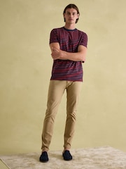 Joules Boathouse Orange/Navy Jersey Crew Neck T-Shirt - Image 3 of 6