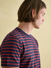 Joules Boathouse Orange/Navy Jersey Crew Neck T-Shirt - Image 4 of 6