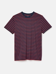 Joules Boathouse Orange/Navy Jersey Crew Neck T-Shirt - Image 6 of 6