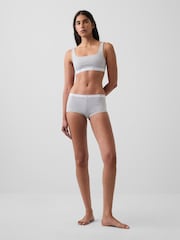 Pilka - „Gap“ švelniausia tampri medvilninė liemenėlė su logotipu - 3 paveikslėlis iš 4
