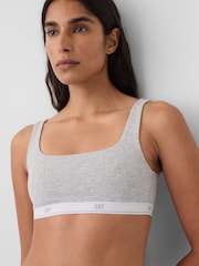 Pilka - „Gap“ švelniausia tampri medvilninė liemenėlė su logotipu - 4 paveikslėlis iš 4