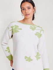 Monsoon White Pattern Pia Jumper - Image 1 of 5