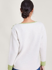 Monsoon White Pattern Pia Jumper - Image 2 of 5