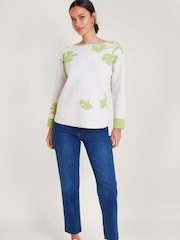 Monsoon White Pattern Pia Jumper - Image 3 of 5