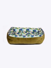 Laura Ashley Green Thistle Patchwork Lounger Dog Bed - Image 2 of 4